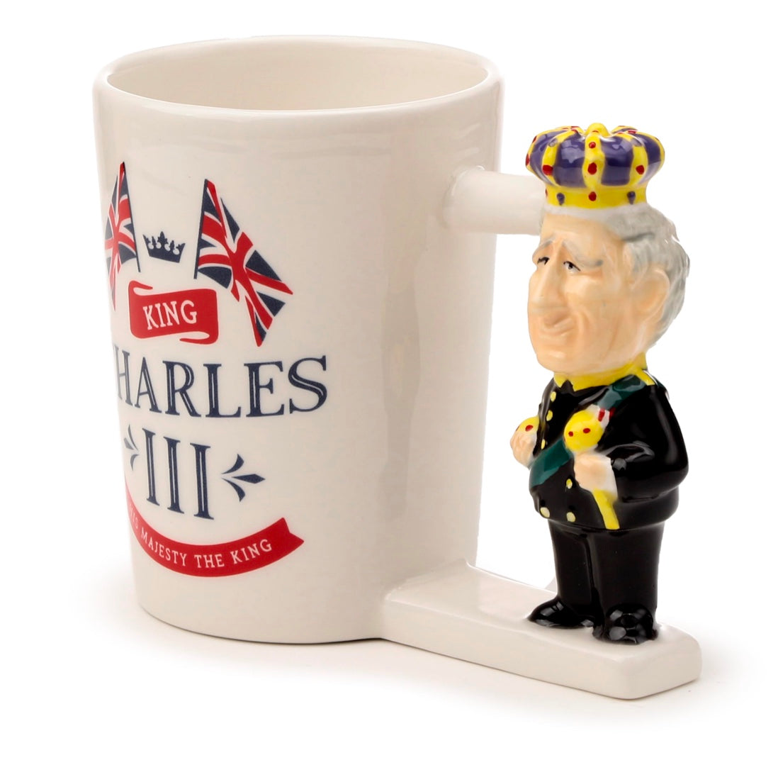 London Souvenir King III Ceramic Shaped Handle Tea Coffee Mug