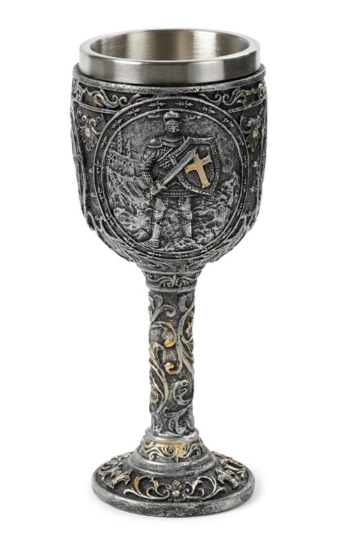 Decorative Knight & Castle Goblet