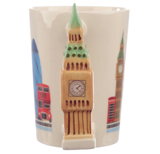 London Souvenir Big Ben Ceramic Shaped Handle Mug