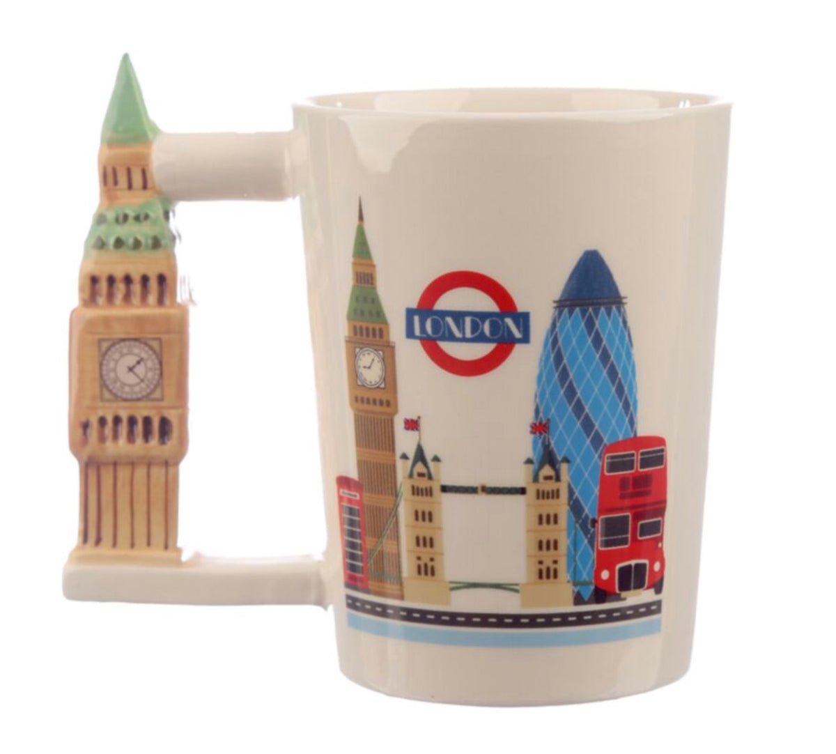 London Souvenir Big Ben Ceramic Shaped Handle Mug