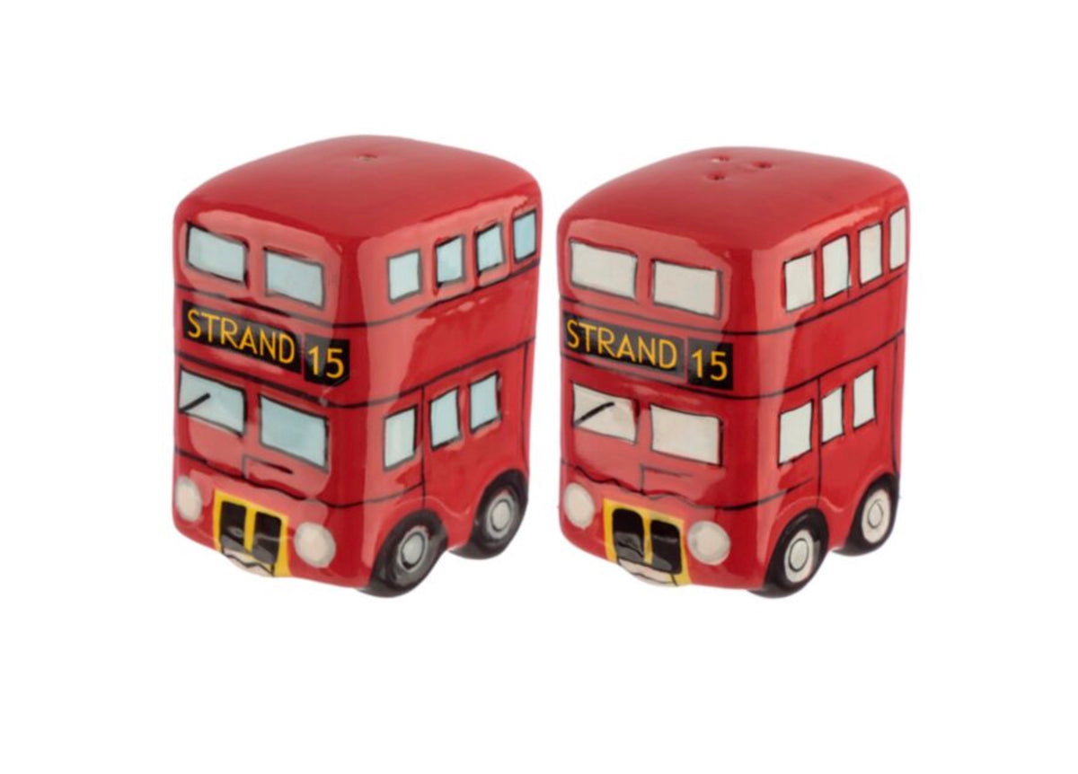 London Icons Red Routemaster Bus Ceramic Salt & Pepper Set