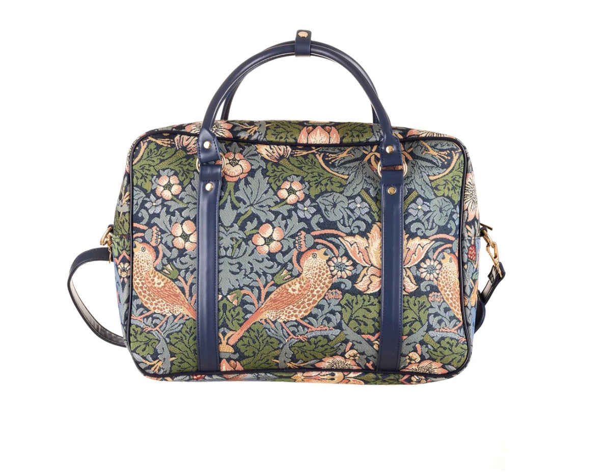 William Morris Strawberry Thief Blue - Cabin Bag