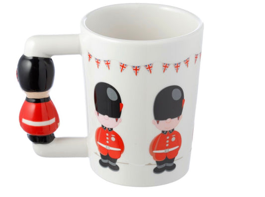 London Guardsman Figure Ceramic Shaped Handle Mug