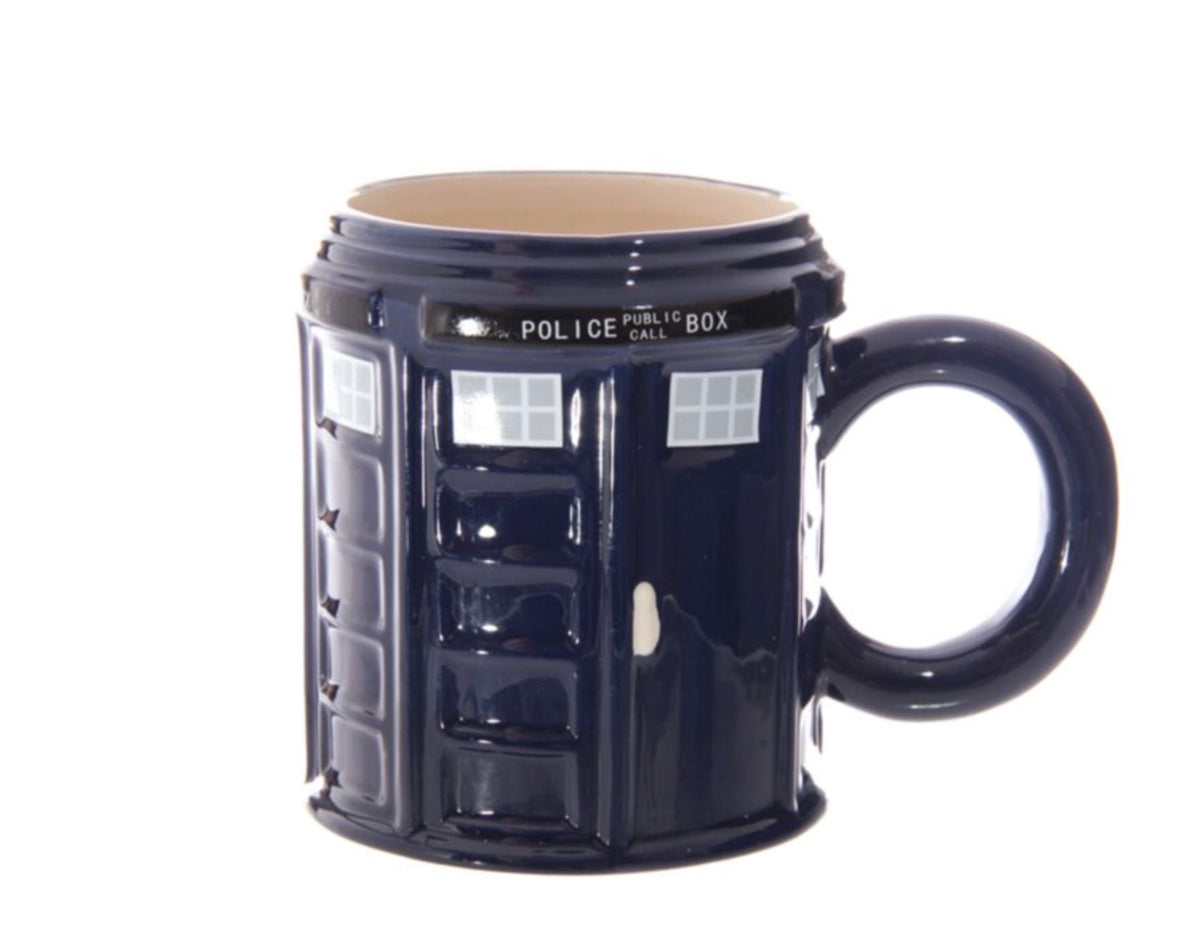 Round Police Box Ceramic Shaped Mug