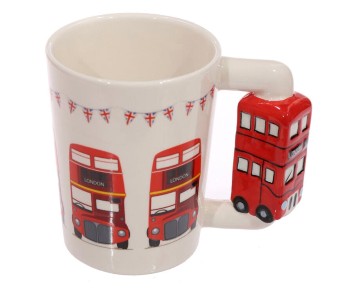 London Red Routemaster Bus Ceramic Shaped Handle Mug