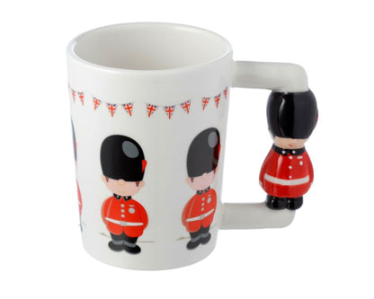 London Guardsman Figure Ceramic Shaped Handle Mug