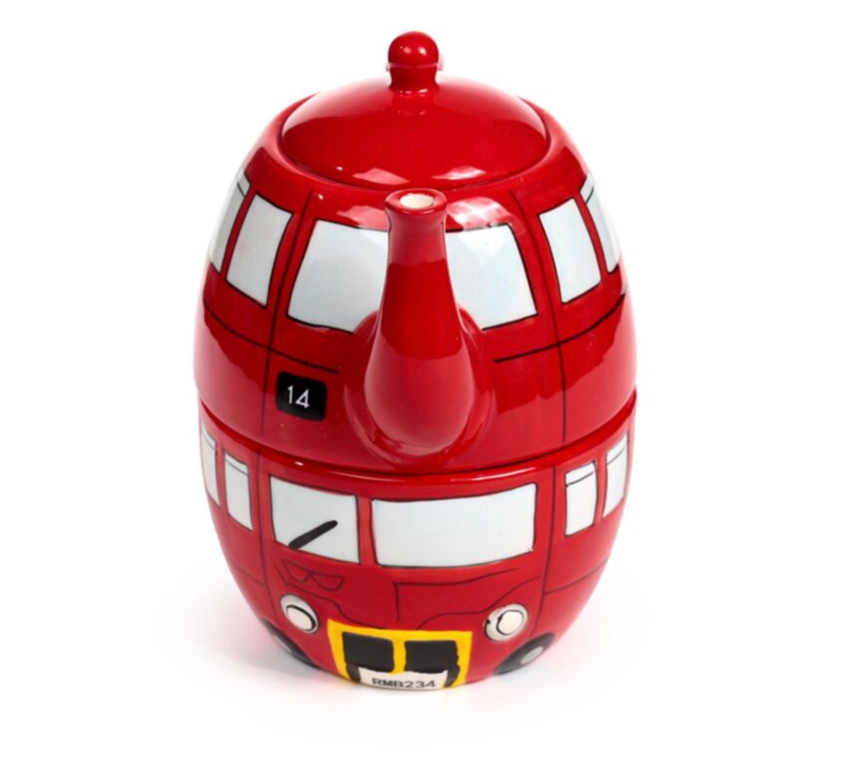London Red Bus Ceramic Teapot & Cup Set for 1