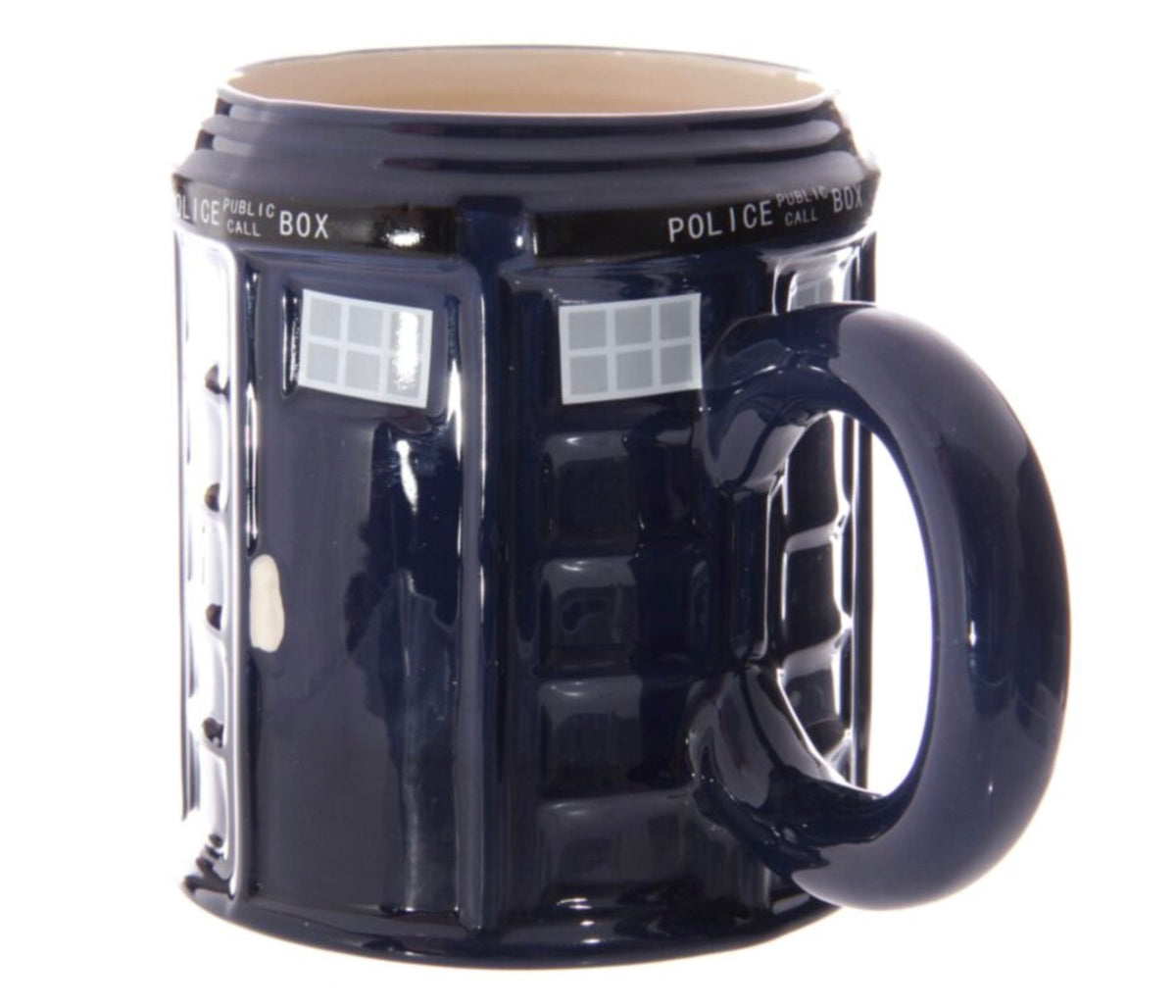 Round Police Box Ceramic Shaped Mug