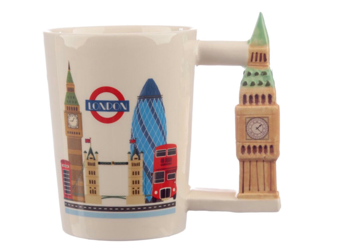 London Souvenir Big Ben Ceramic Shaped Handle Mug