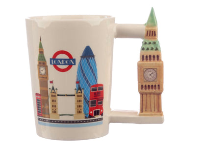 London Souvenir Big Ben Ceramic Shaped Handle Mug