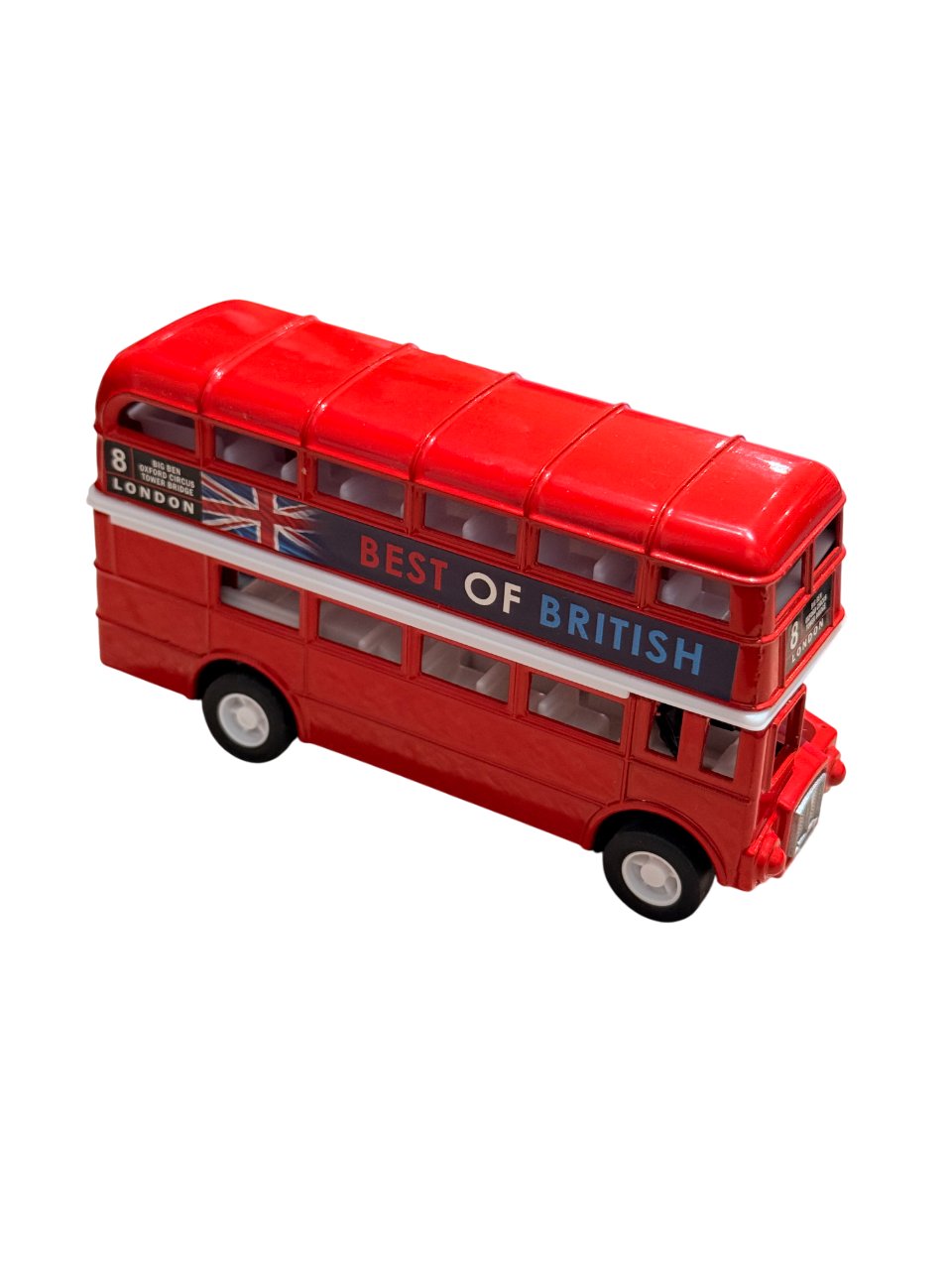 London Die Cast Metal Pull Back Red Bus