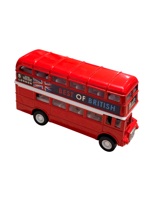 London Die Cast Metal Pull Back Red Bus