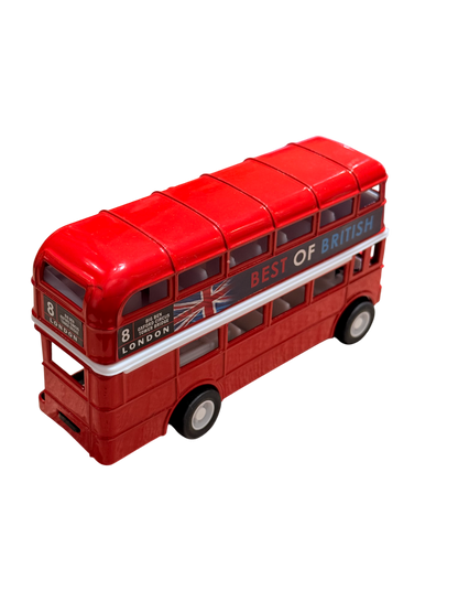 London Die Cast Metal Pull Back Red Bus