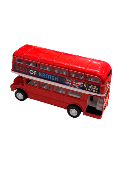 London Die Cast Metal Pull Back Red Bus