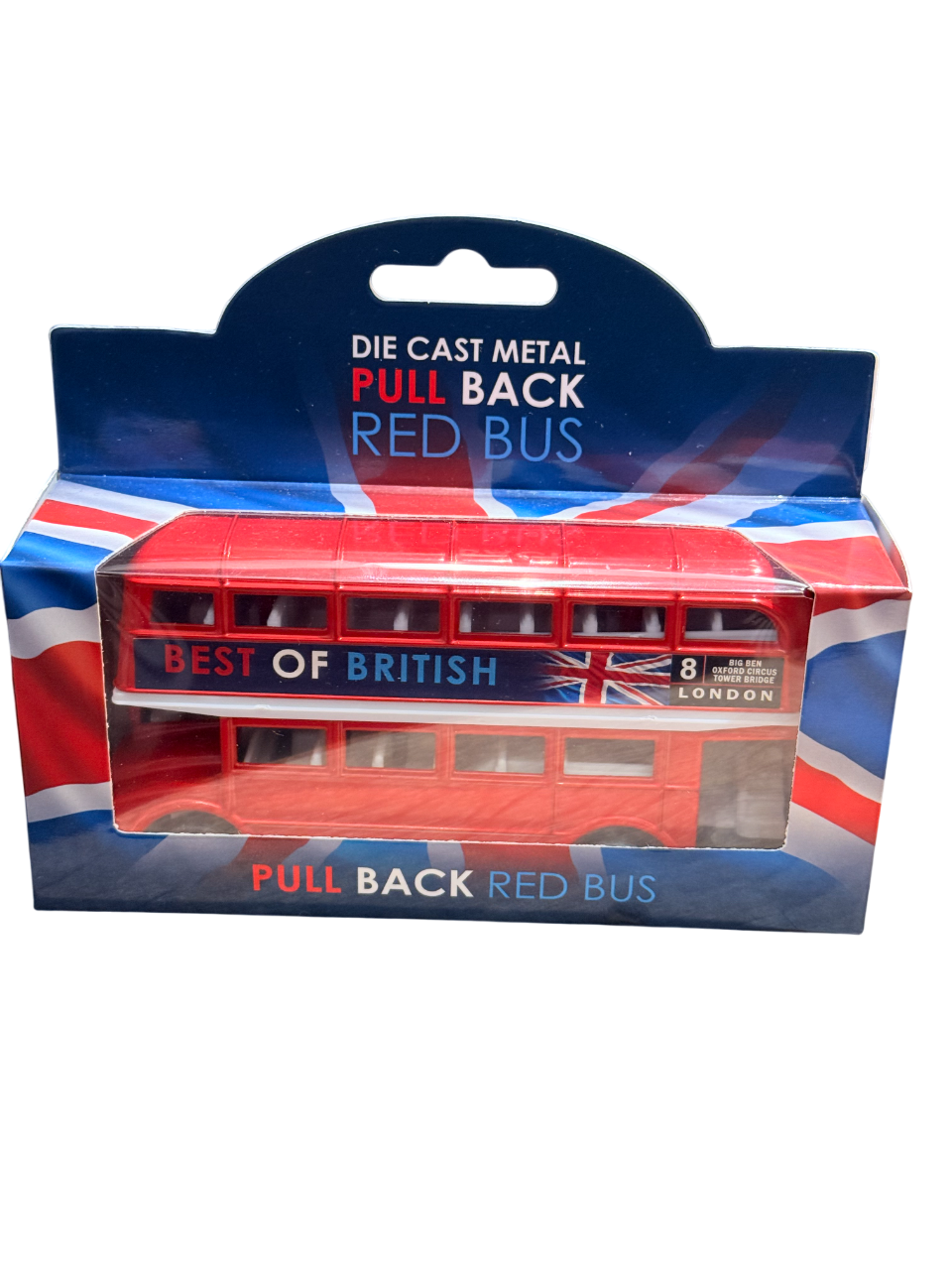 London Die Cast Metal Pull Back Red Bus