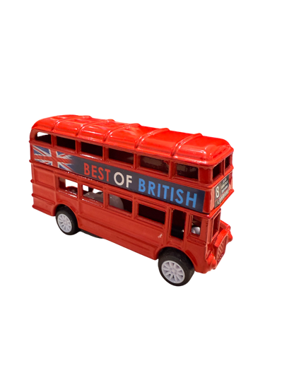 London Dies Cast Metal Pull Back Red Bus Small