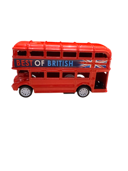 London Dies Cast Metal Pull Back Red Bus Small