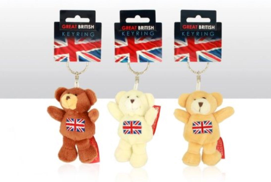 London Bear With Union Jack Keyring