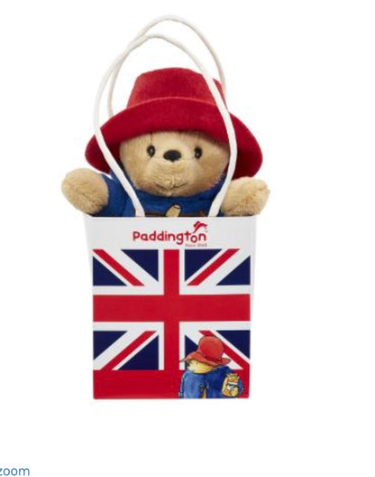 Classic Paddington Bear in Union Jack Bag