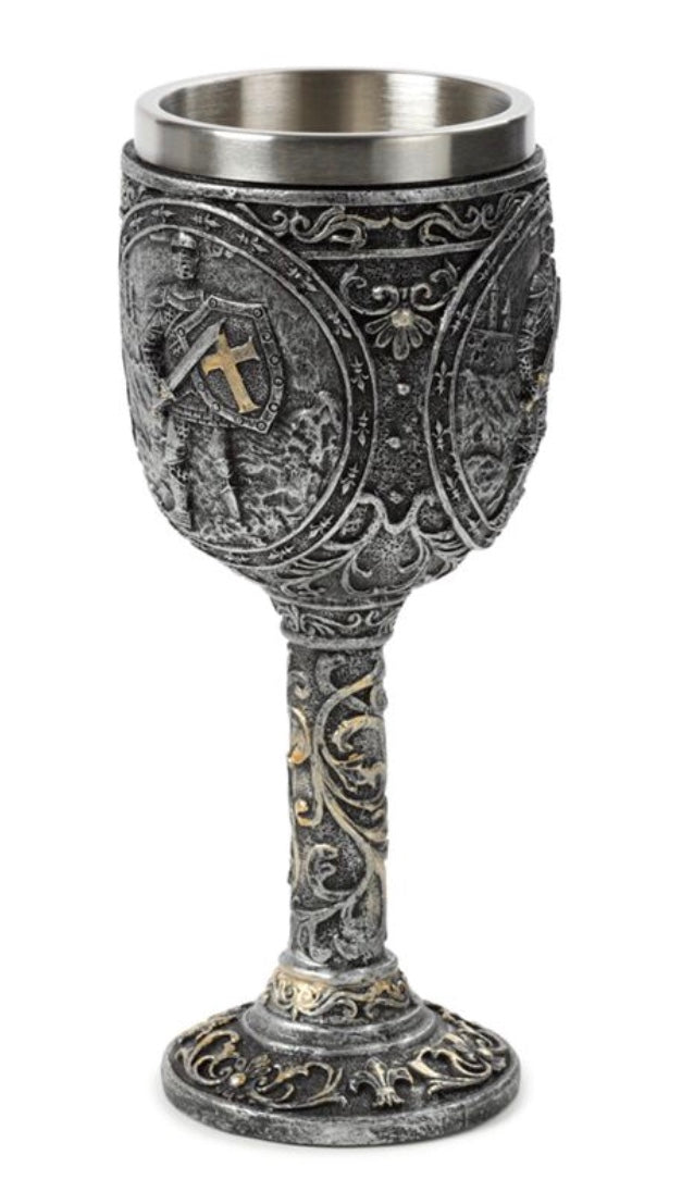 Decorative Knight & Castle Goblet