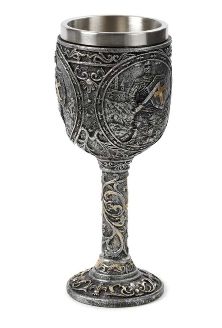 Decorative Knight & Castle Goblet