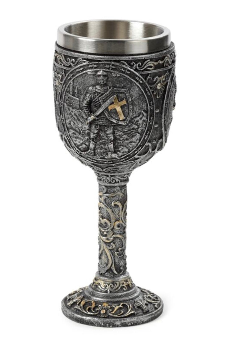 Decorative Knight & Castle Goblet