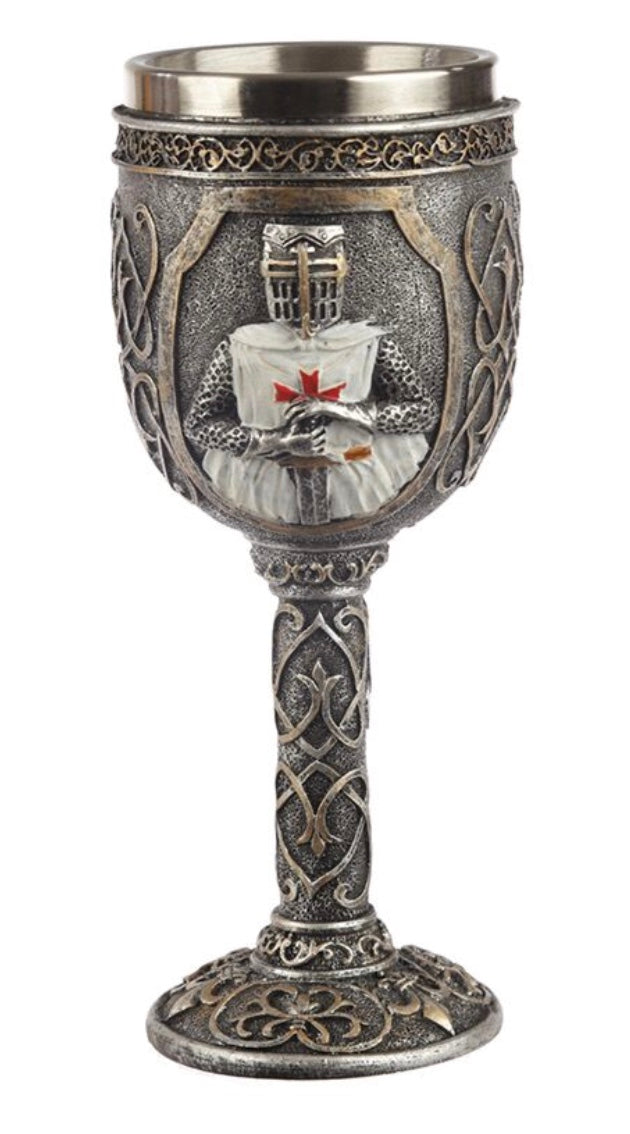 Decorative Crusader Knight Goblet