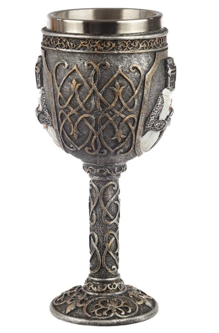 Decorative Crusader Knight Goblet