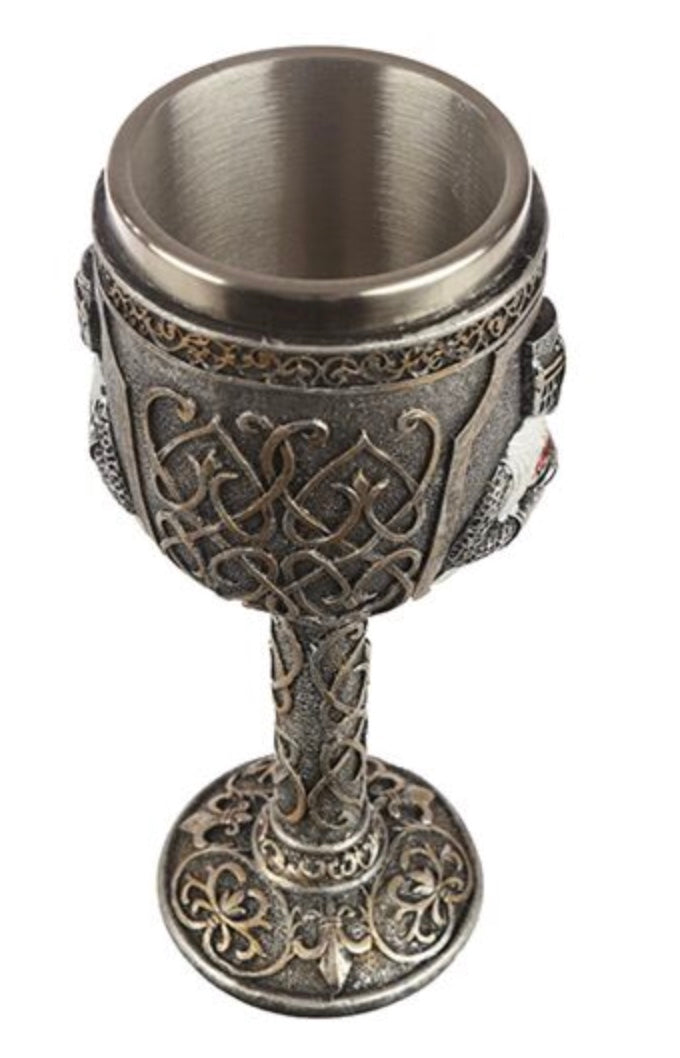 Decorative Crusader Knight Goblet